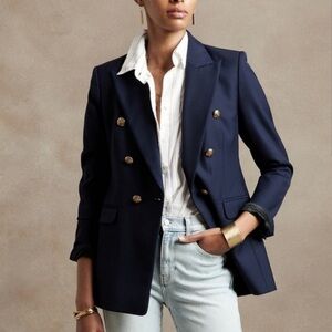 NWT! Banana Republic Navy Blue Captain's Blazer - 444947 🩶